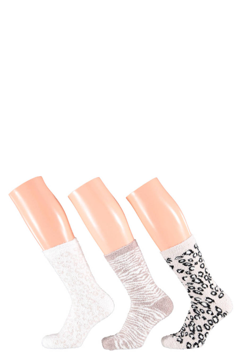 Apollo huissokken (set van 3) - beige/multi, Beige/multi