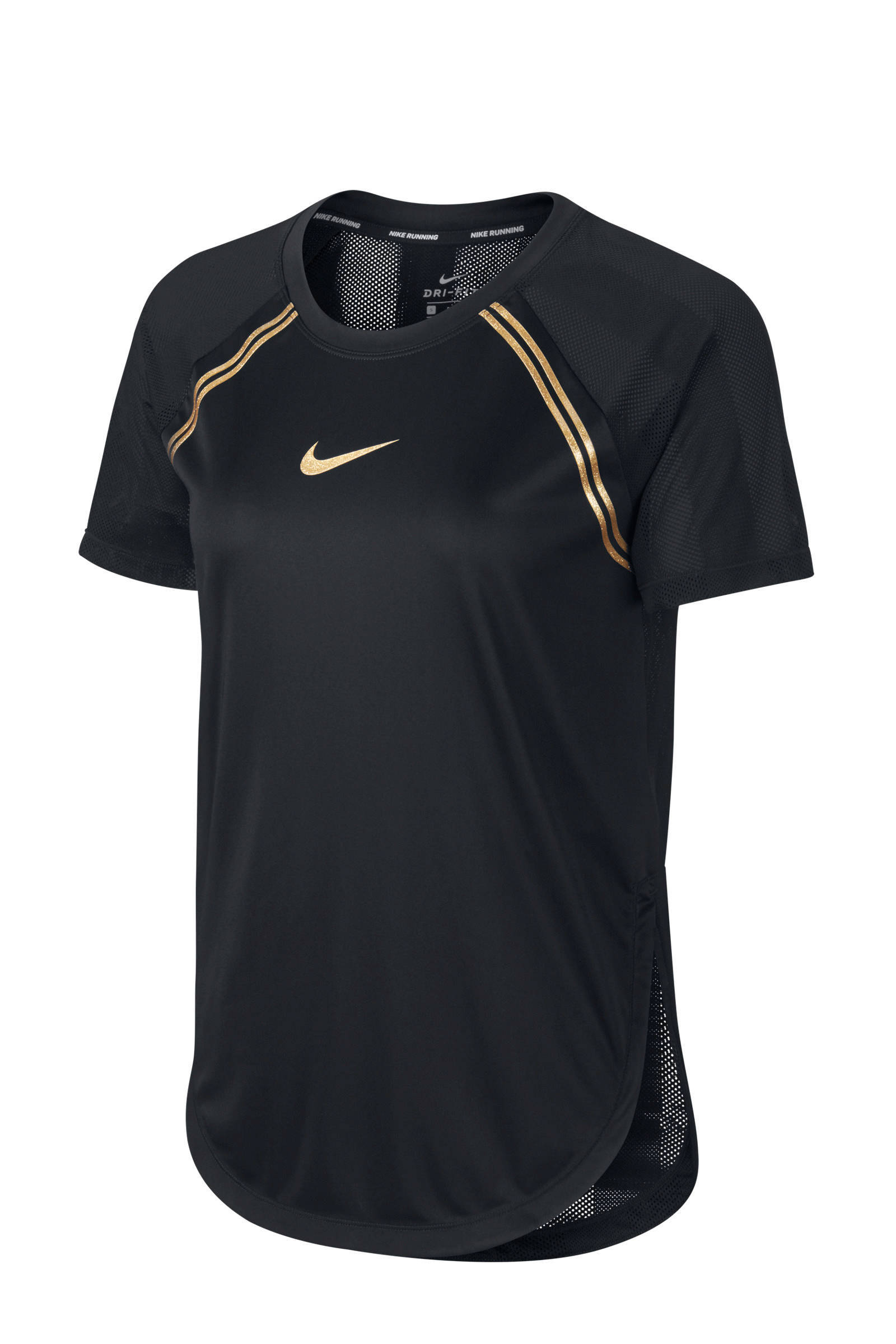 hardloopshirt zwart/goud hardloopshirt zwart/goud