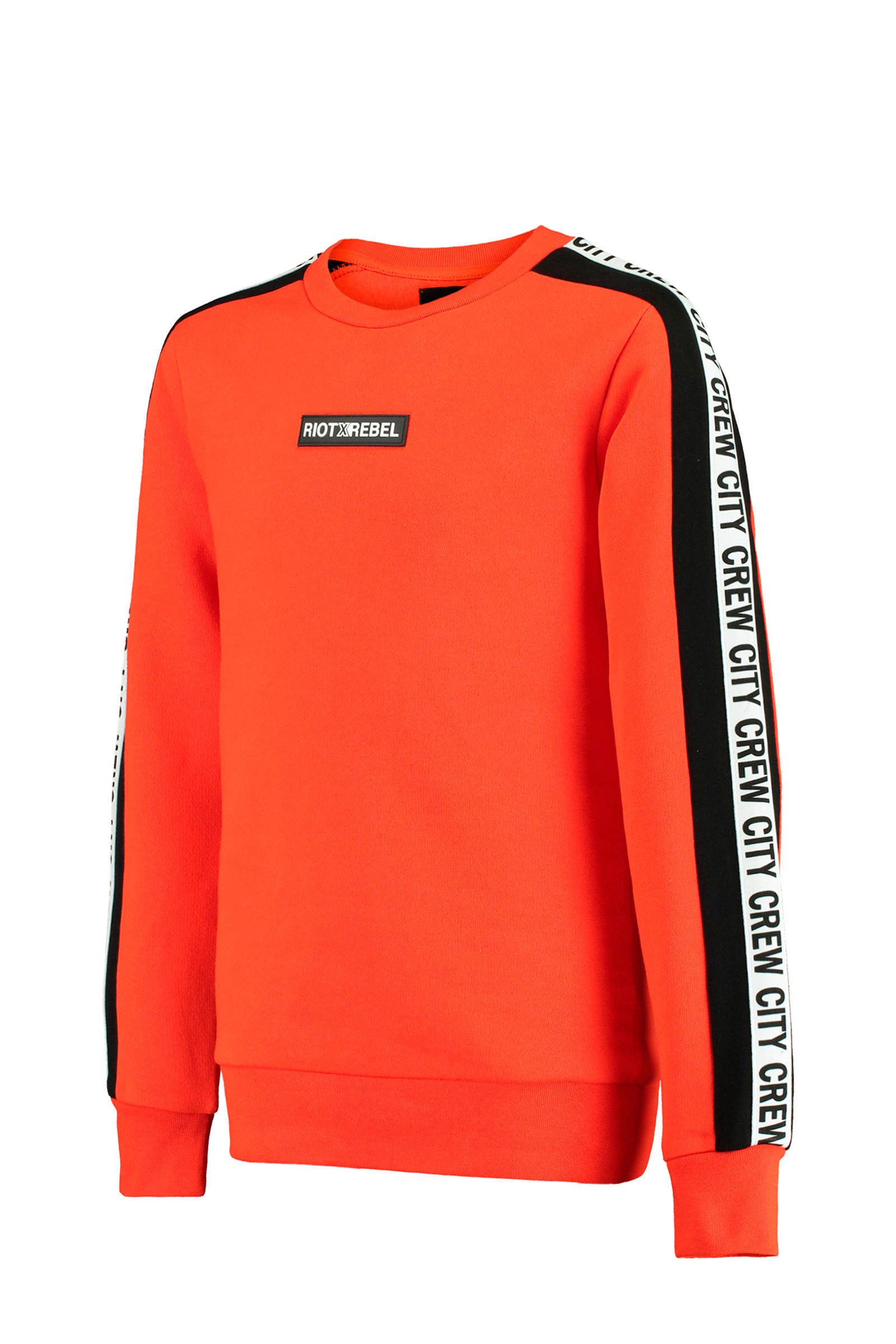 CoolCat Junior sweater Spike met contrastbies oranjezwart CoolCat sweater met contrastbies wit | wehkamp