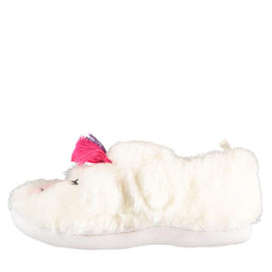 pantoffels unicorn wit