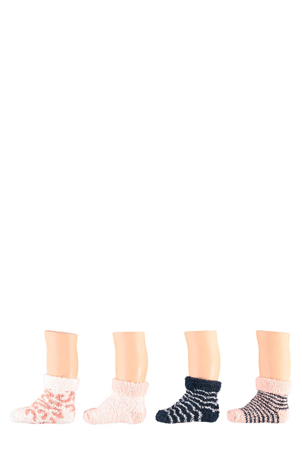 Apollo baby huissokken - set van 4 roze, Roze