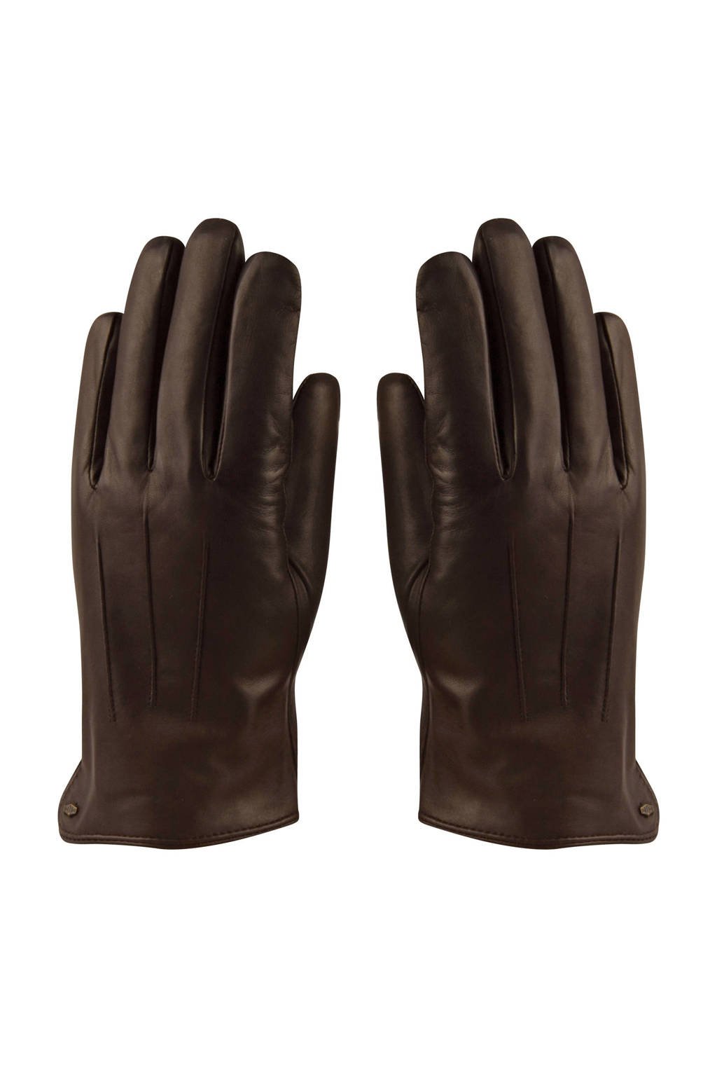 HATLAND trendy leren handschoenen bruin, Bruin