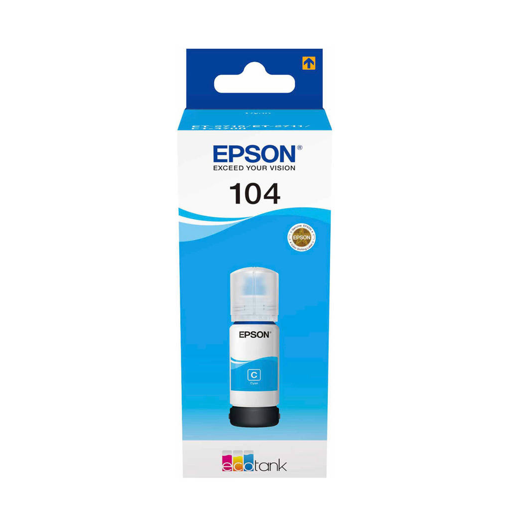 Epson ECOTANK 104 Cyan inktcartridge, N.v.t.