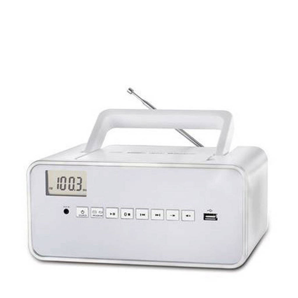 Dcybel BOOM BOX BT draagbare radio, Wit
