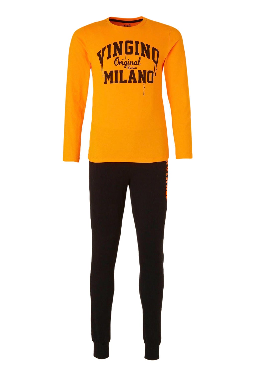 Vingino pyjama Palermo met logo oranje/zwart