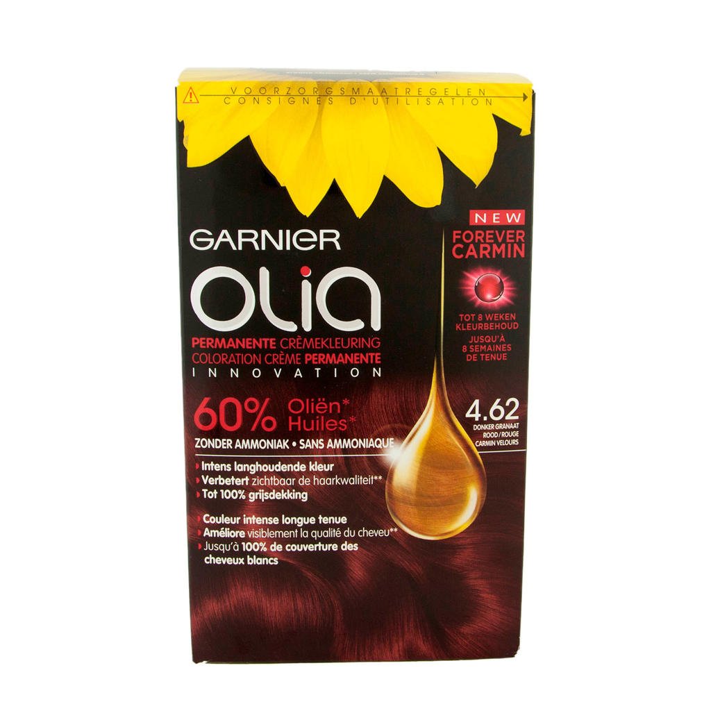 Garnier Garnier Olia haarkleuring -  4.62 - Donker Granaat Rood - zonder ammoniak