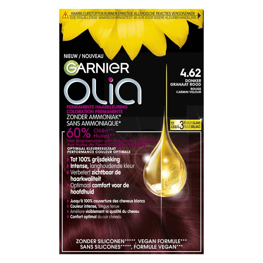 Garnier Olia haarkleuring - 4.62 - Donker Granaat Rood