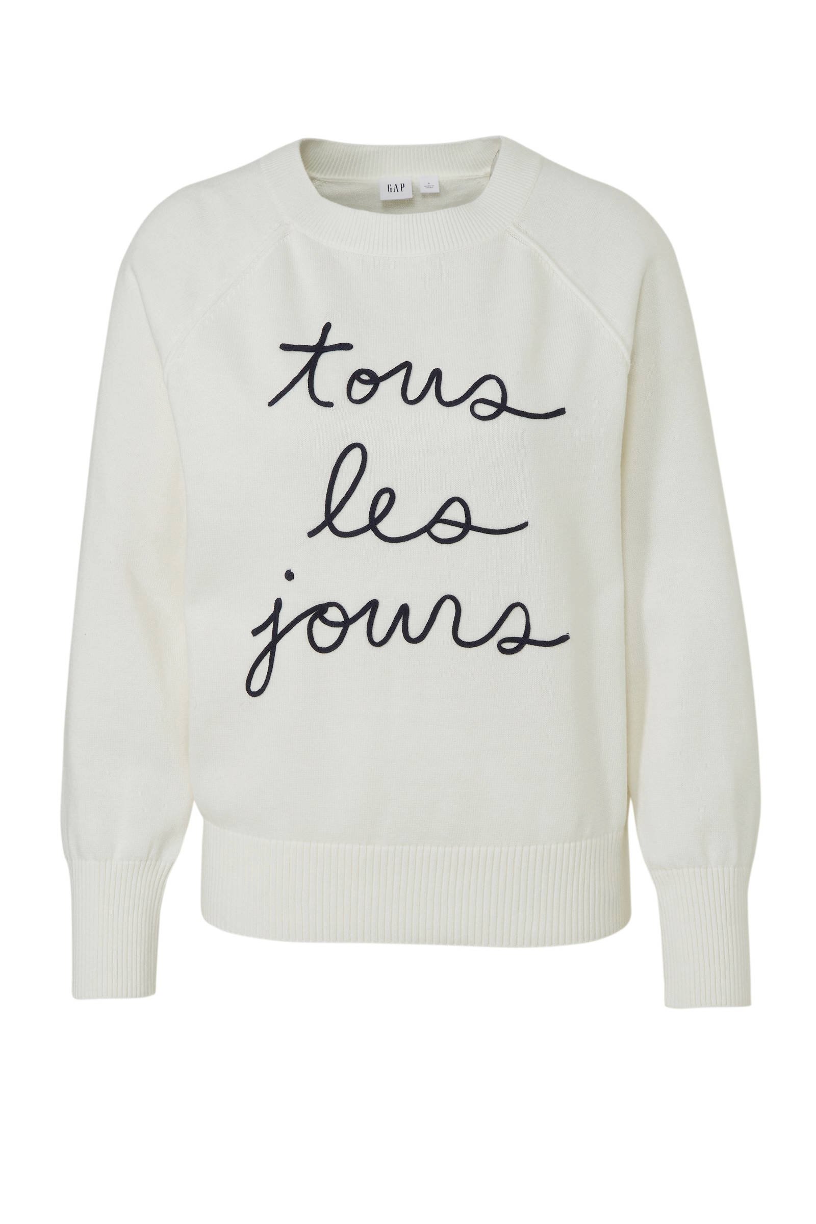GAP sweater met printopdruk ecru | wehkamp GAP sweater met printopdruk wit | wehkamp