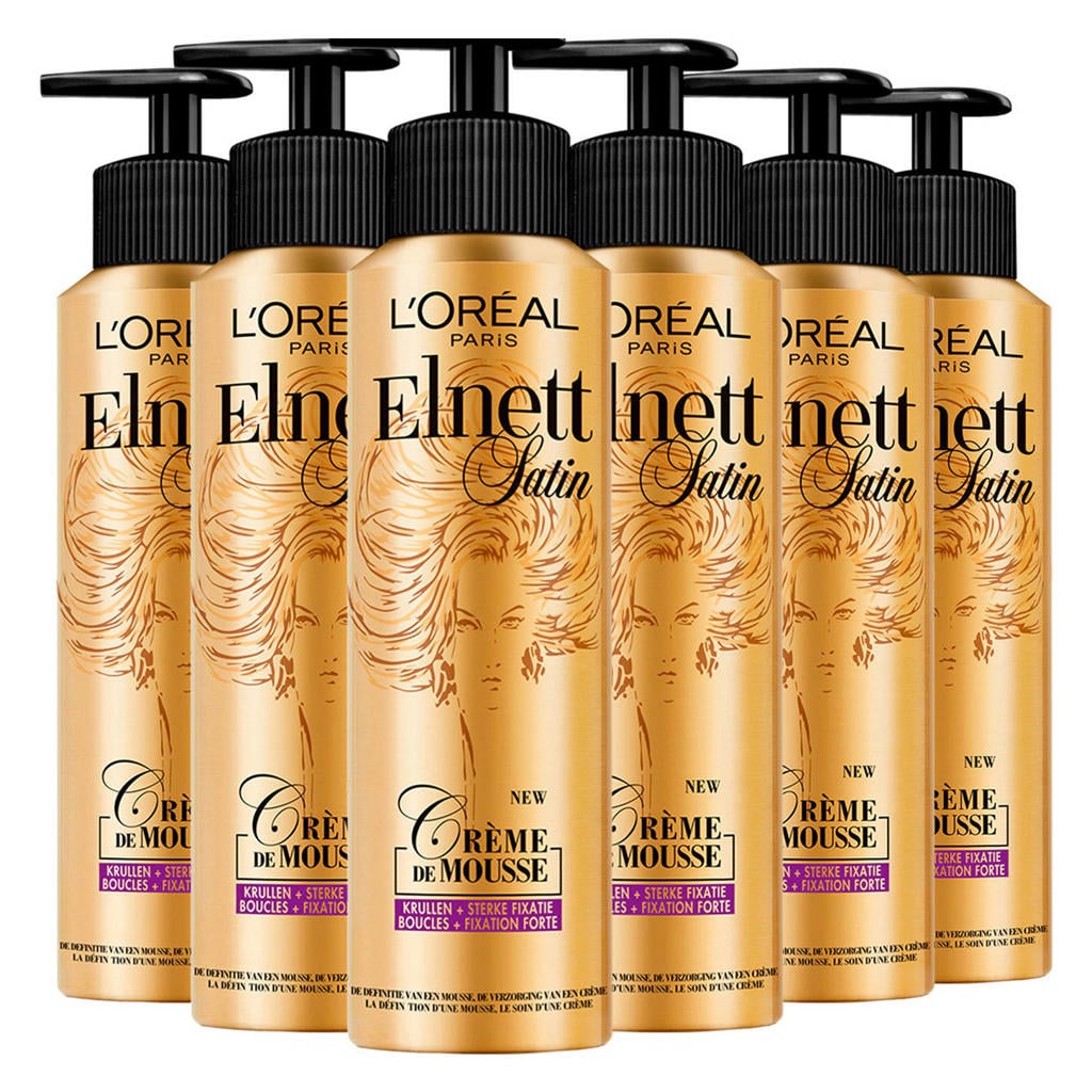 L'Oréal Paris Elnett Crème de Mousse krullen - 6x 200 ml