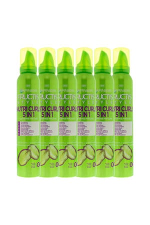 Fructis Style Gekruld Haar Haarmousse - 6x 200 ml multiverpakking