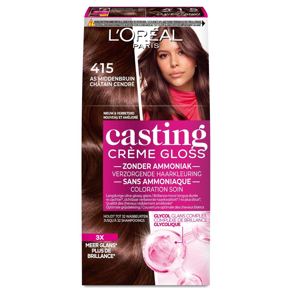L'Oréal Paris Casting Crème Gloss Midden As Kastanjebruin 415
