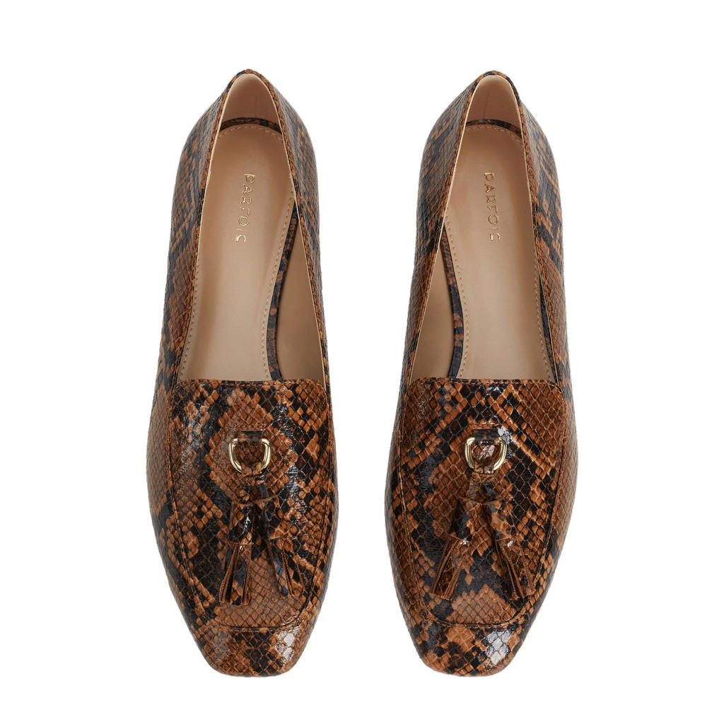 Parfois loafers slangenprint bruin wehkamp