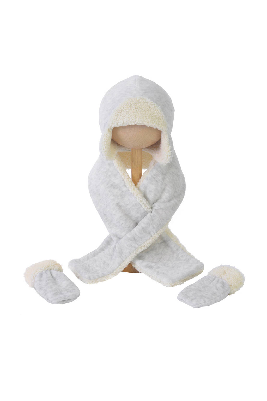 BamBam Keep Me Warm set, Grijs/wit