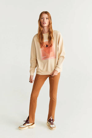 sweater met printopdruk ecru