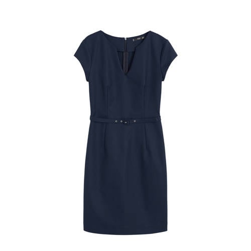 Mango jurk met ceintuur marineblauw Mango jurk met ceintuur marineblauw