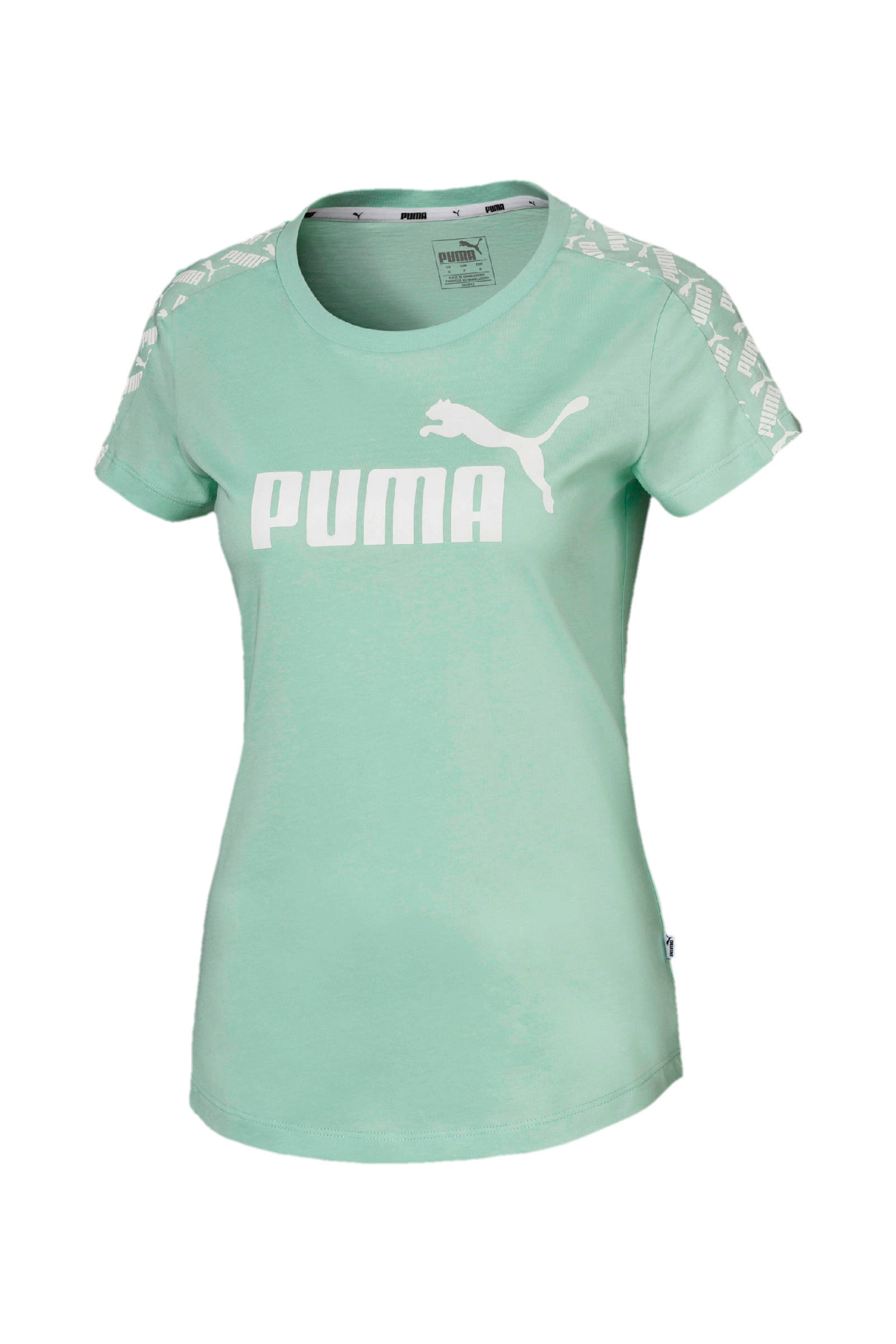 Puma T-shirt mintgroen | wehkamp