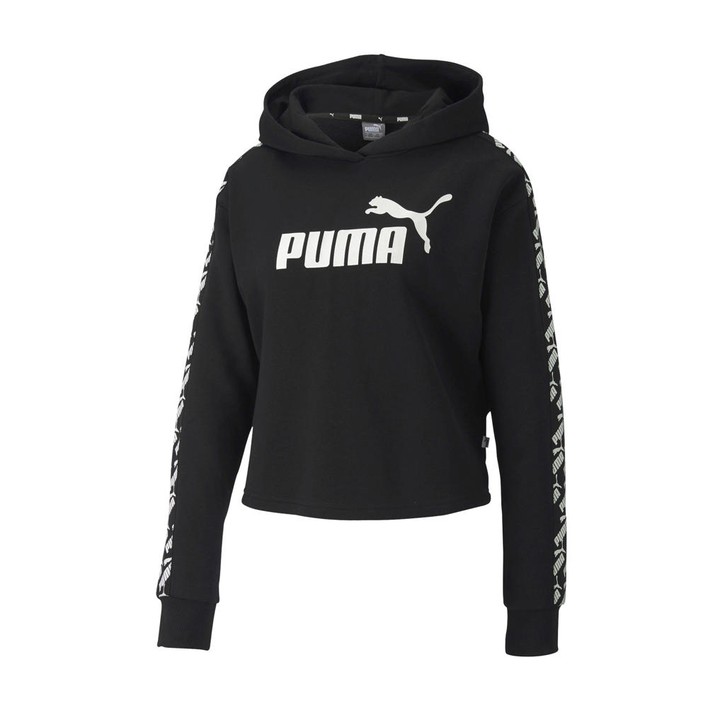Puma cropped hoodie zwart