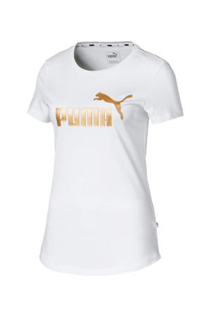 T-shirt wit/goud