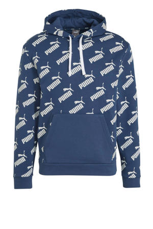hoodie blauw/wit