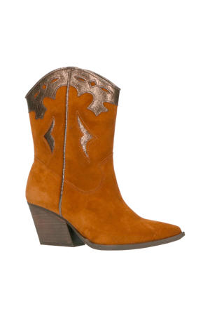 bullboxer 329501E7C suède cowboylaarzen cognac