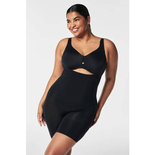 SPANX OnCore sterk corrigerende Open-Bust Mid-Thigh bodysuit zwart afbeelding