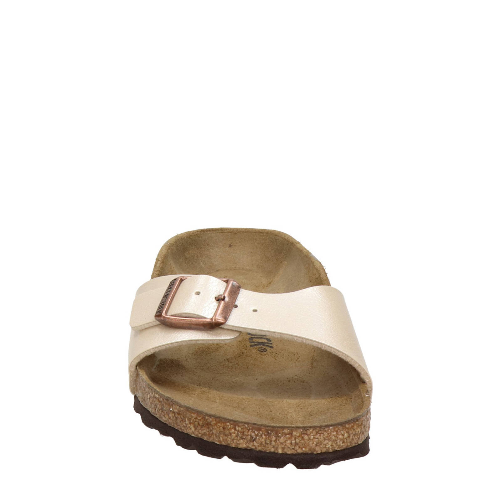 Birkenstock Madrid slippers ecru/goud | wehkamp