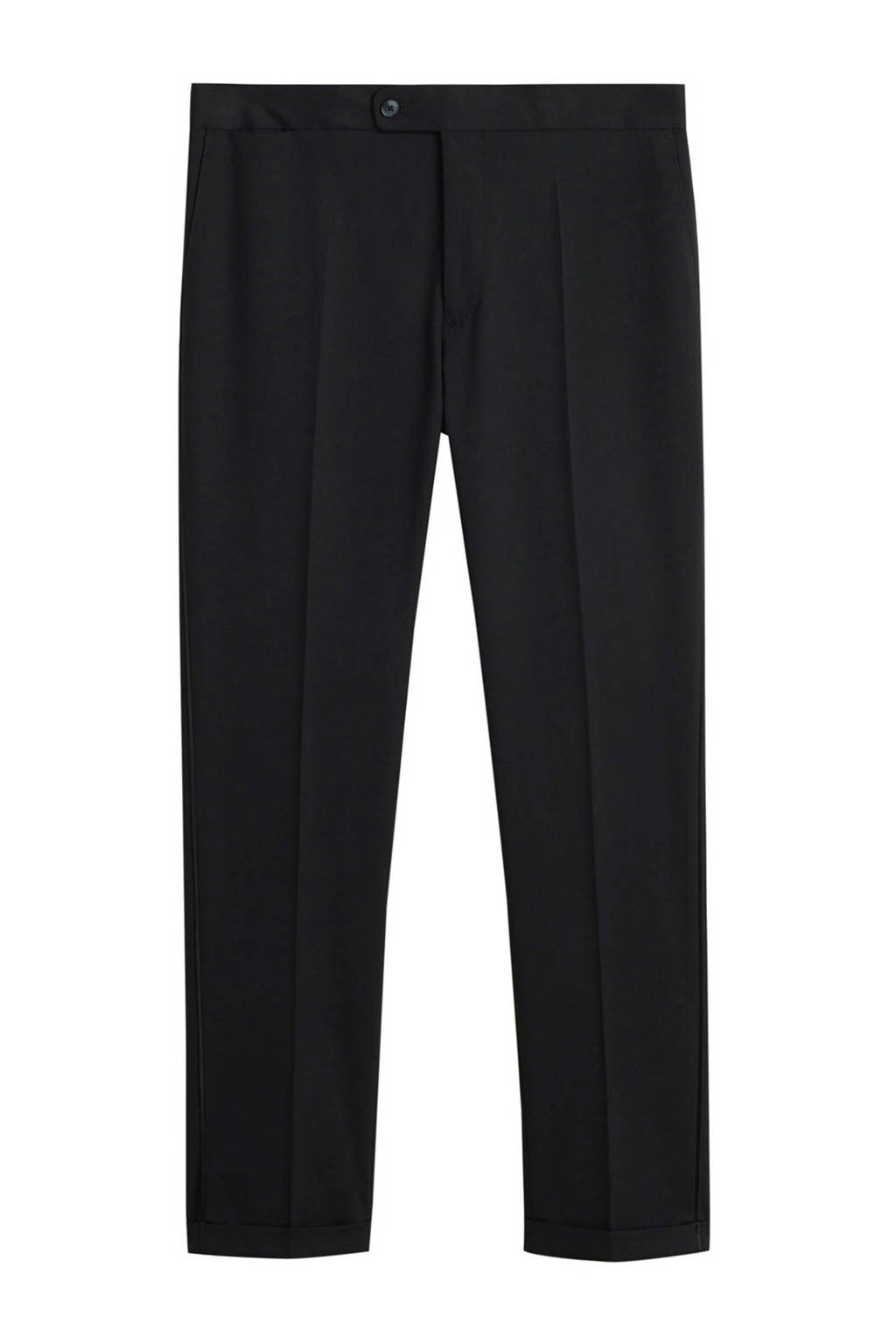 Mango Man slim fit pantalon zwart, Zwart