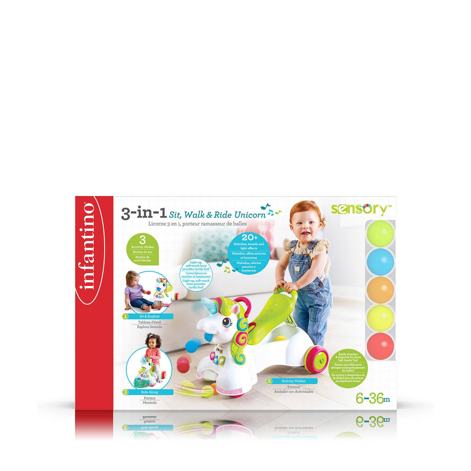 Infantino Sensory 3 in 1 Ride On Unicorn | wehkamp Infantino speelgoed bij wehkamp Gratis bezorging vanaf 20.