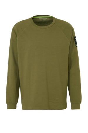 T-shirt met textuur groen