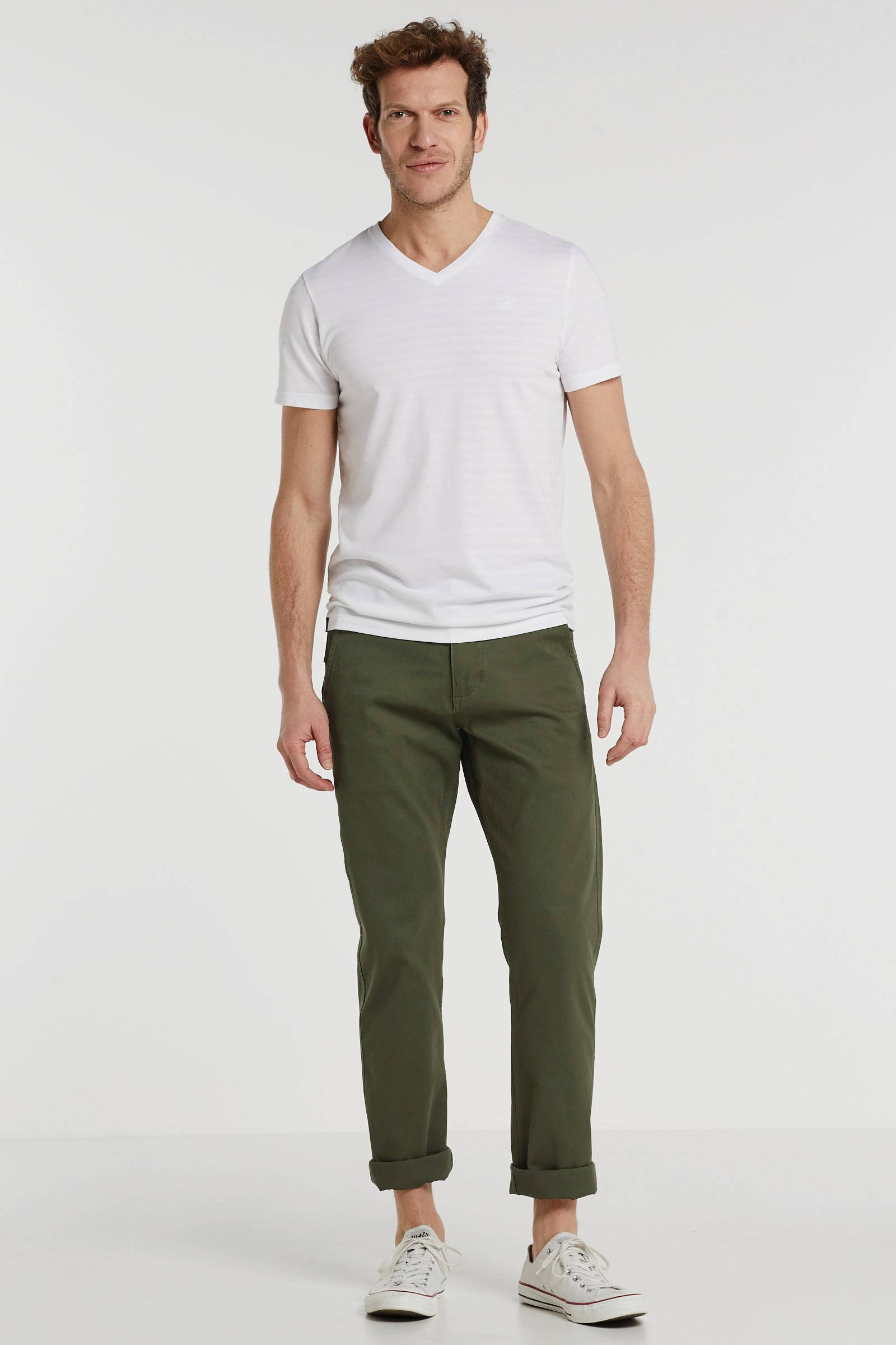 Dockers slim fit chino olijfgroen | wehkamp