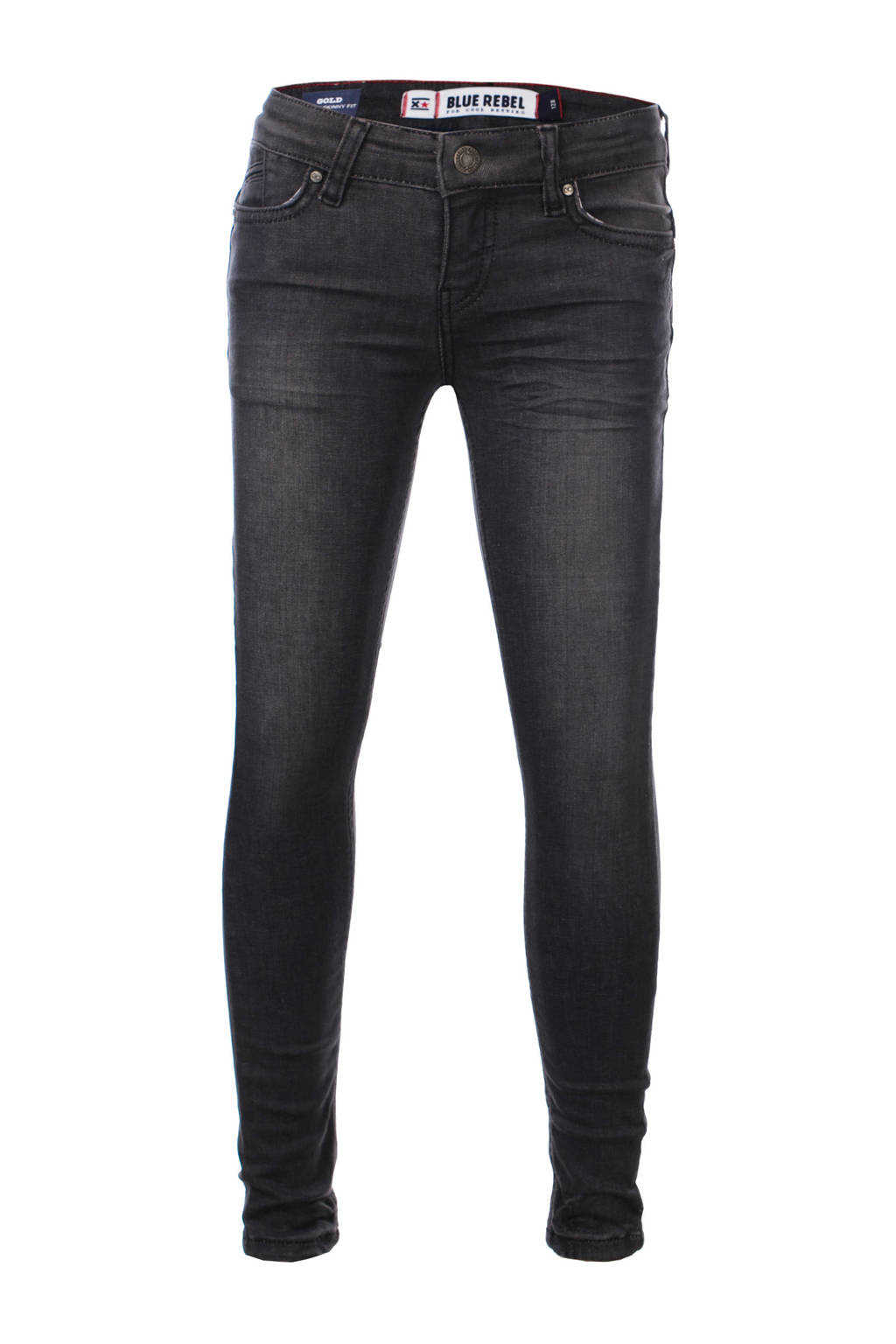Blue Rebel super skinny jeans Gold verwassen zwart (rock wash)