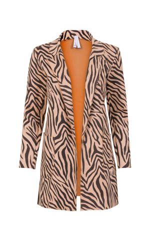 Regulier geweven blazer bruin