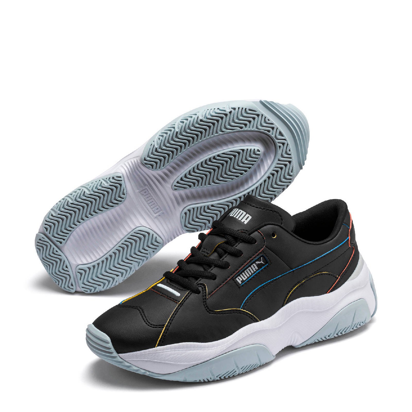 Puma STORM.Y Pop leren chunky sneakers zwart | wehkamp Puma STORM.Y Pop leren chunky sneakers zwart | wehkamp