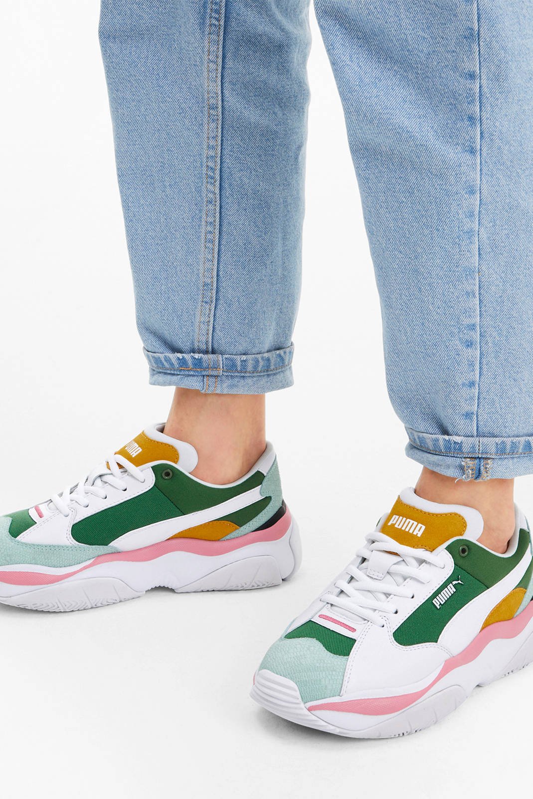 Puma Storm.Y Colour Block sneakers wit/groen/roze/oranje ... Puma Storm.Y Colour Block sneakers wit/groen/roze/oranje ...
