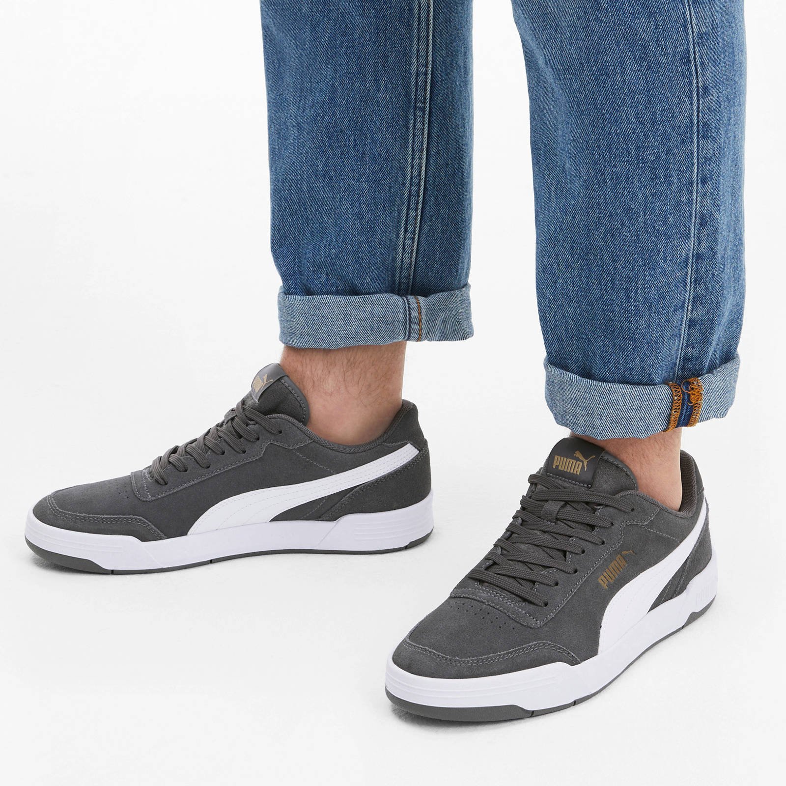 Puma Caracal SD suède sneakers grijs | wehkamp Puma Caracal SD suède sneakers grijs | wehkamp