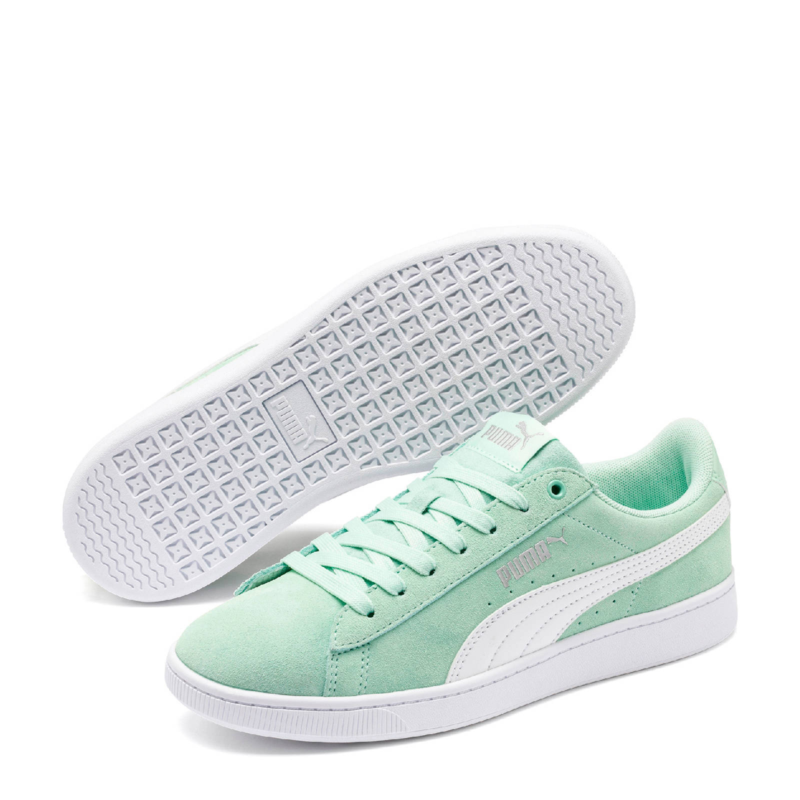 Puma Vikky V2 suède sneakers mintgroen/wit | wehkamp Puma Vikky V2 suède sneakers mintgroen/wit | wehkamp