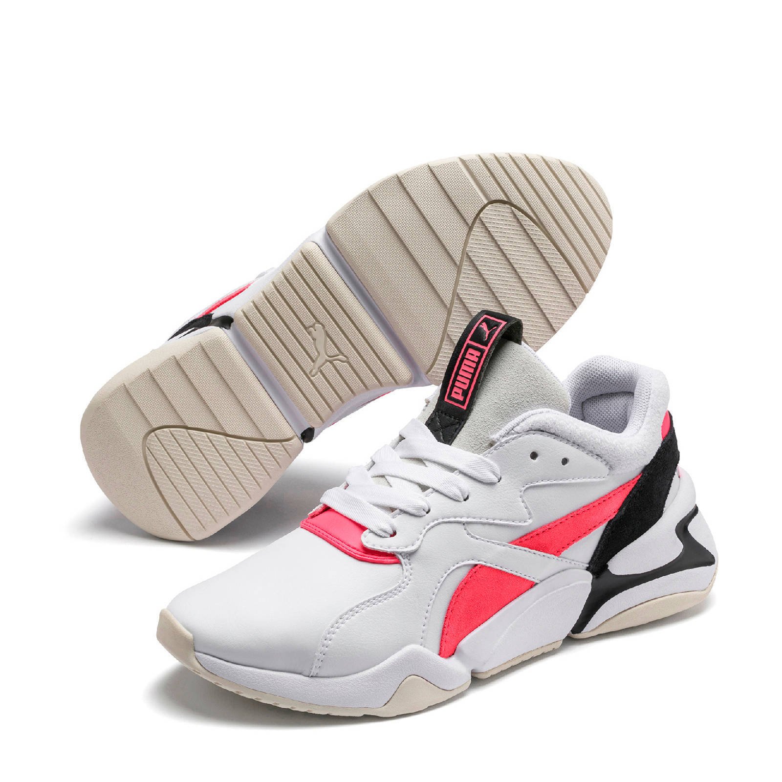 Puma Nova Pop sneakers wit/roze/zwart | wehkamp Puma Nova Pop sneakers wit/roze/zwart | wehkamp