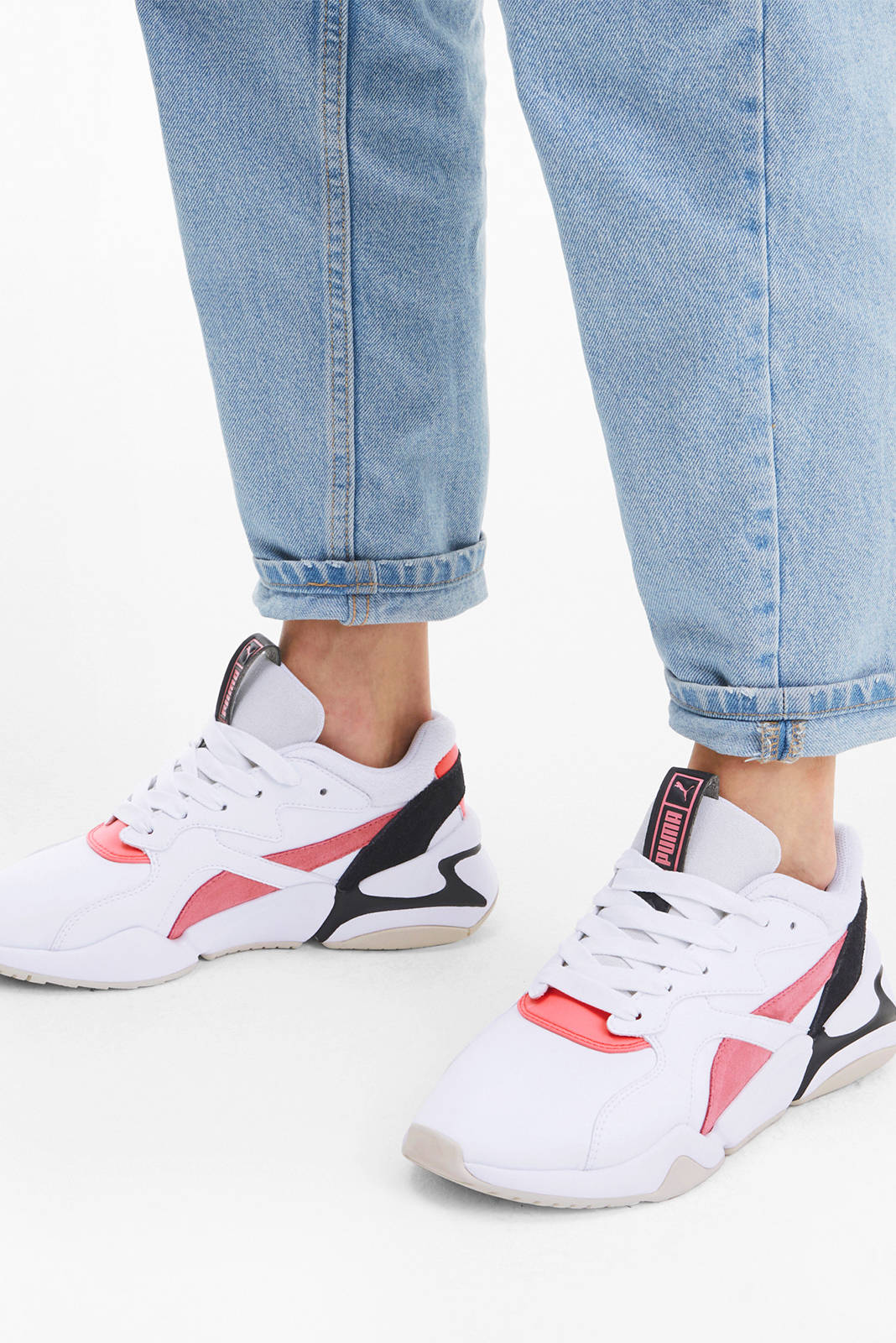 Puma Nova Pop sneakers wit/roze/zwart | wehkamp Puma Nova Pop sneakers wit/roze/zwart | wehkamp