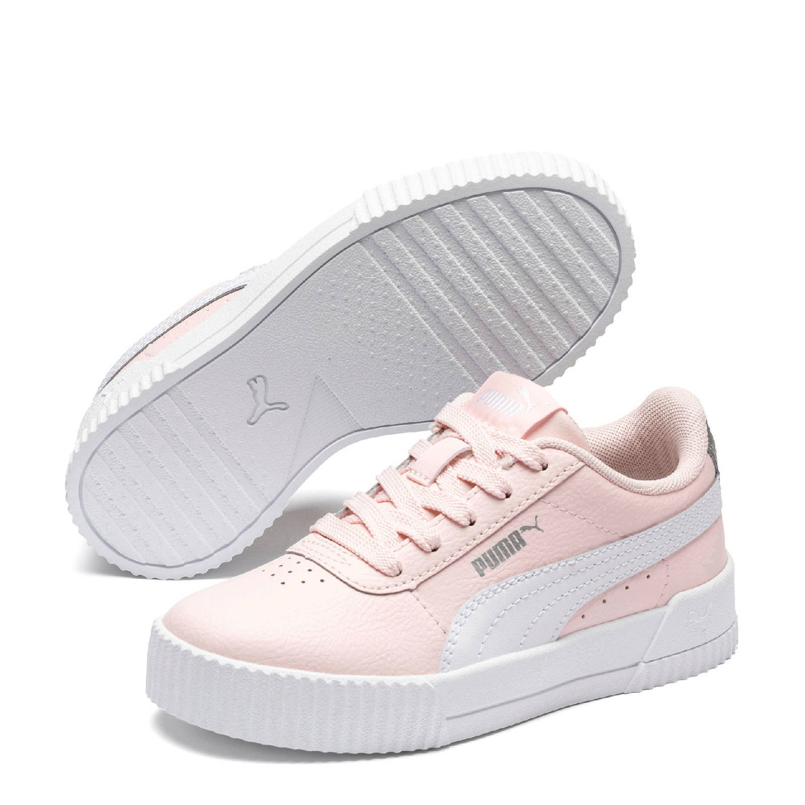 Puma Carina L PS sneakers roze/wit/zilver | wehkamp Puma Carina L PS sneakers roze/wit/zilver | wehkamp