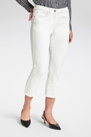cropped slim fit broek wit