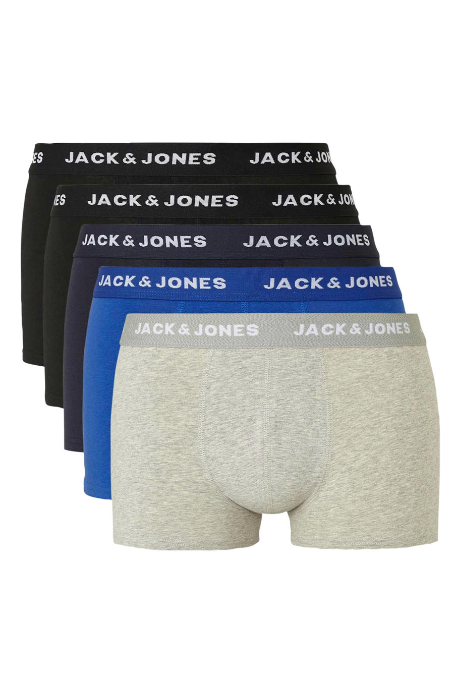 Jack & Jones Boxershorts voor heren, per 5 stuks verpakt, zwart (zwart/ detail: 2 wit/oranje/blauw/zwart), XXL Jack & Jones Boxershorts voor heren, per 5 stuks verpakt, zwart (zwart/ detail: 2 wit/oranje/blauw/zwart), XXL