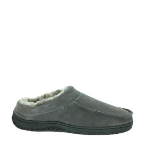 suède pantoffels grijs