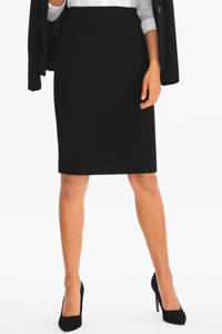 Zwarte dames C&A rok van polyester met ritssluiting en split