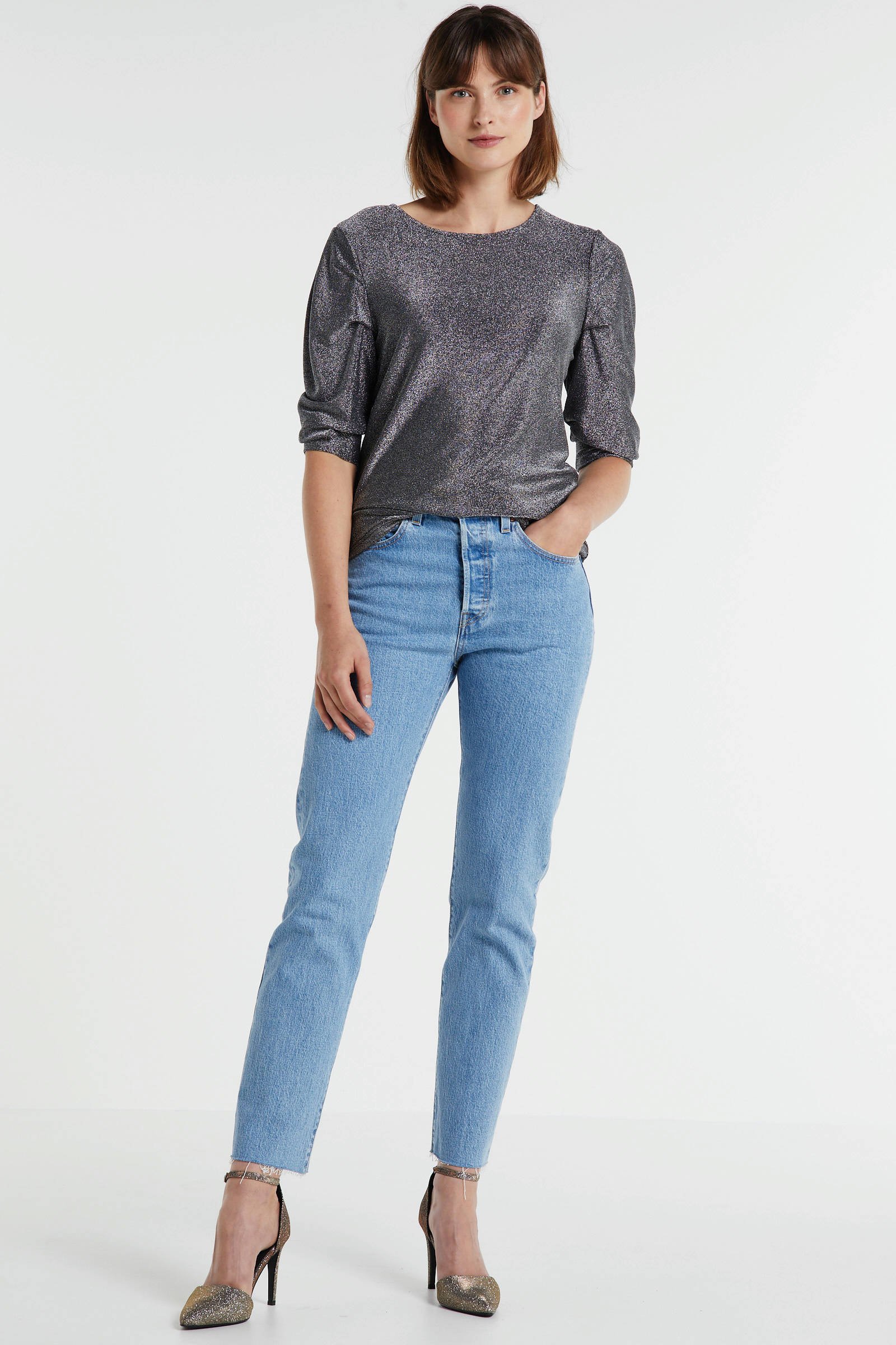 levi's 501 high waist straight leg jeans