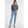 Levi's 501 cropped high waist straight jeans blauw