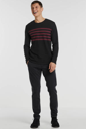 slim fit chino Dexter met biologisch katoen zwart