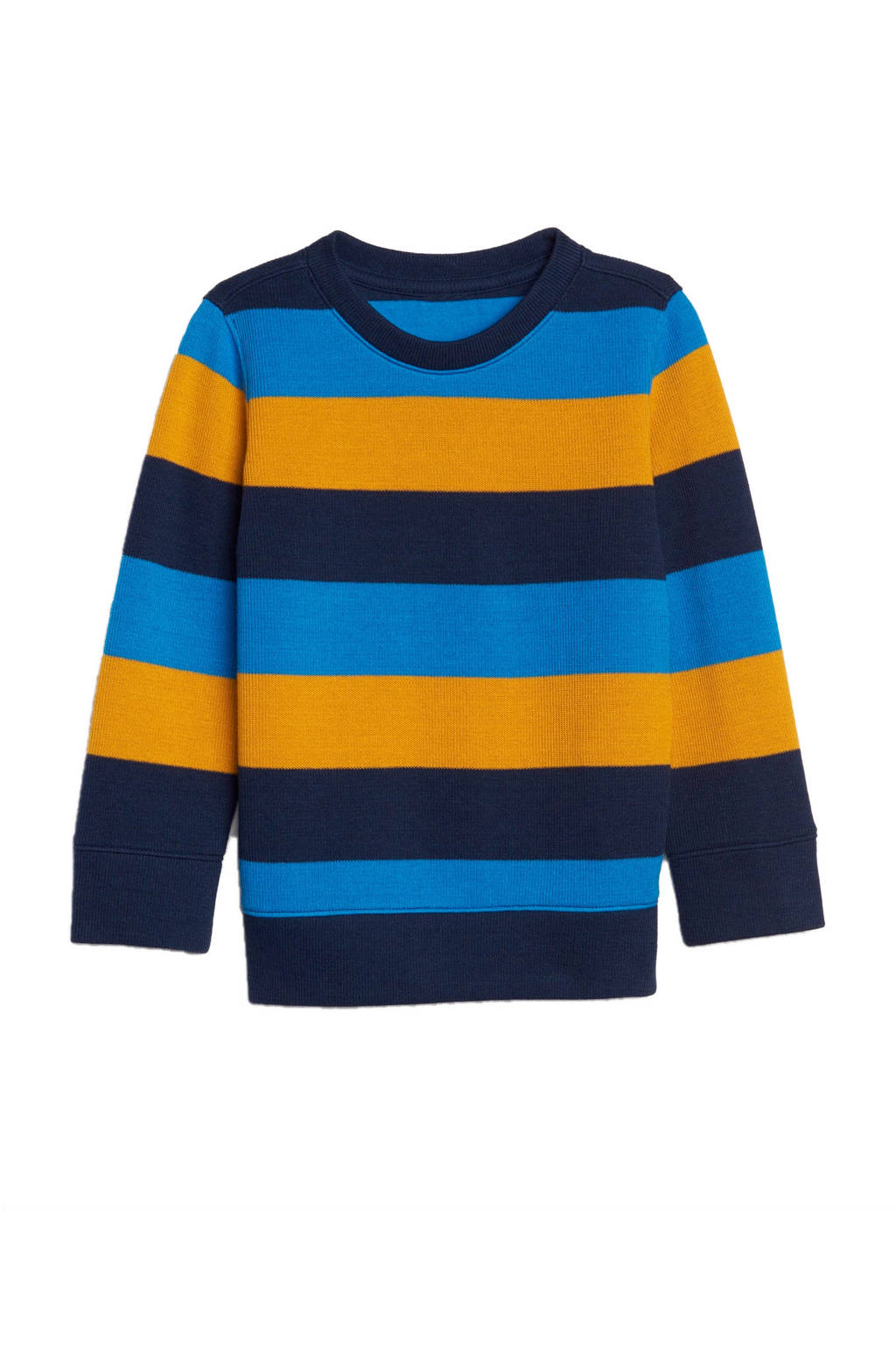 GAP gestreepte sweater blauw/oker/donkerblauw, Blauw/oker/donkerblauw