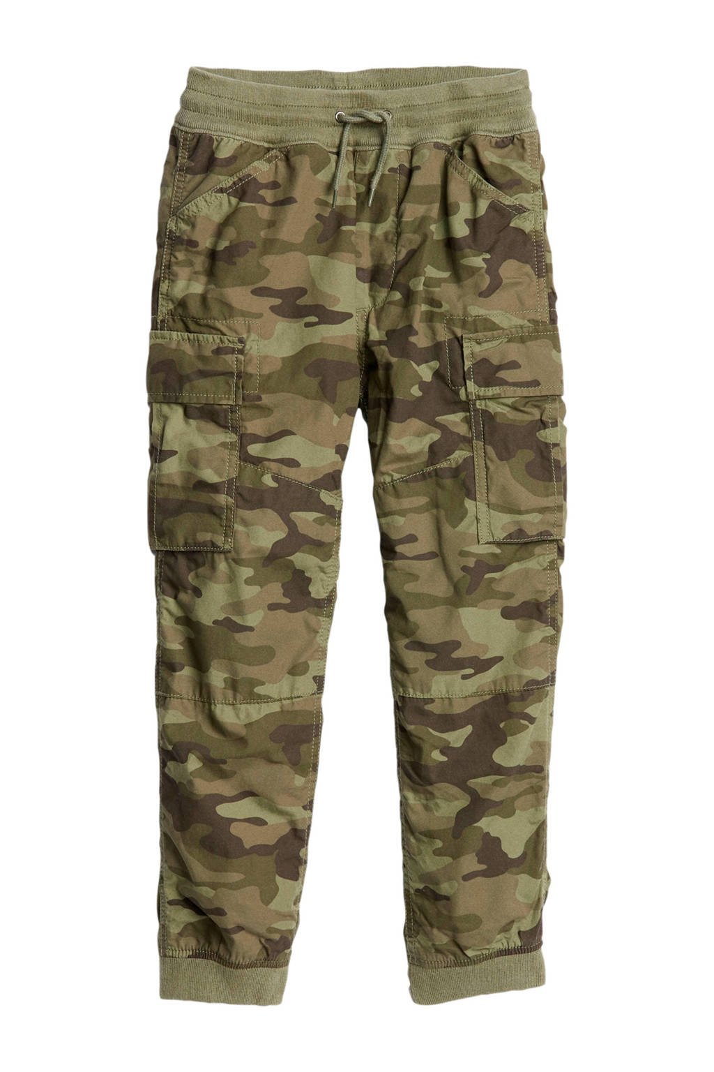 GAP loose fit broek met camouflageprint groen, Groen