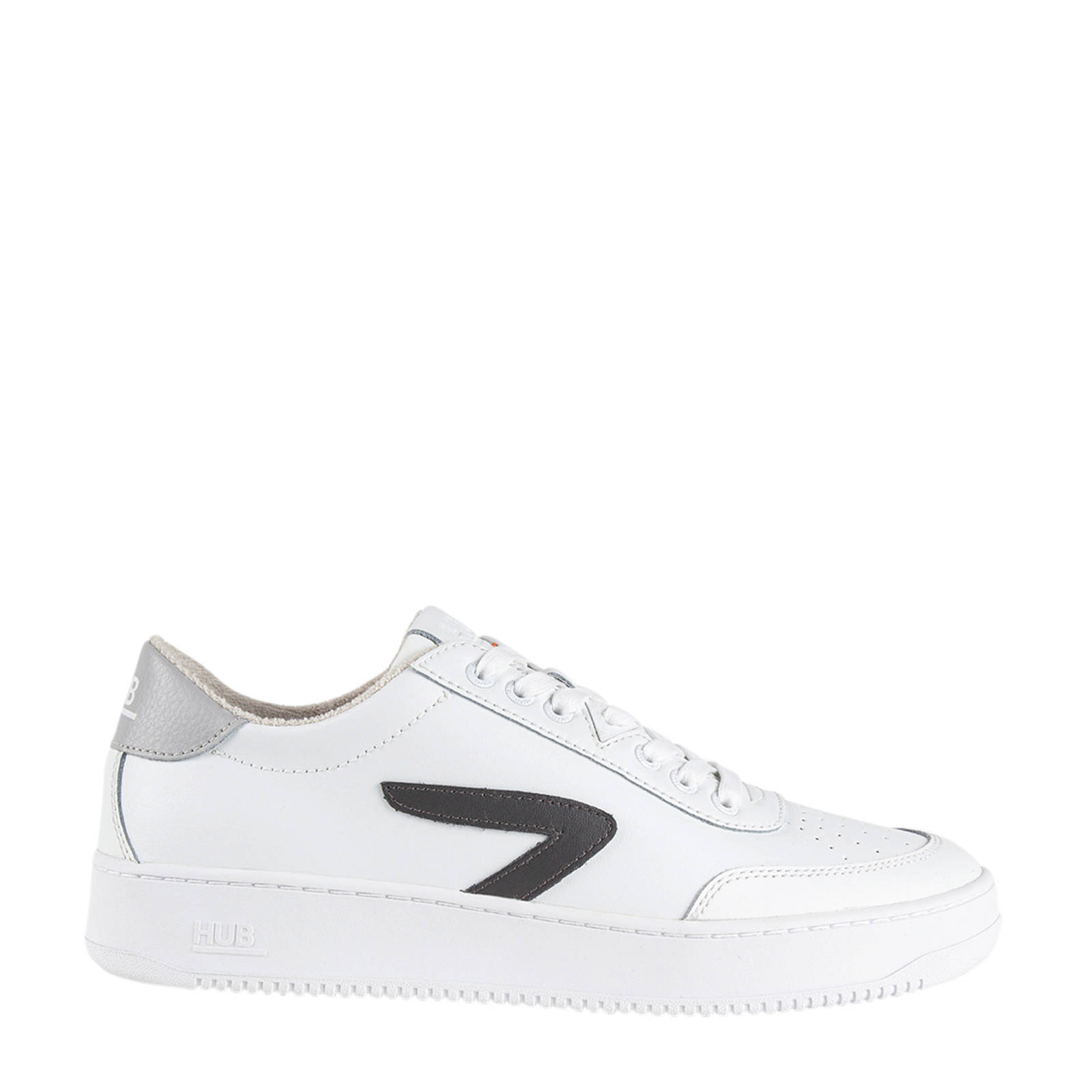 HUB Hub Baseline-M leren sneakers wit/grijs | wehkamp