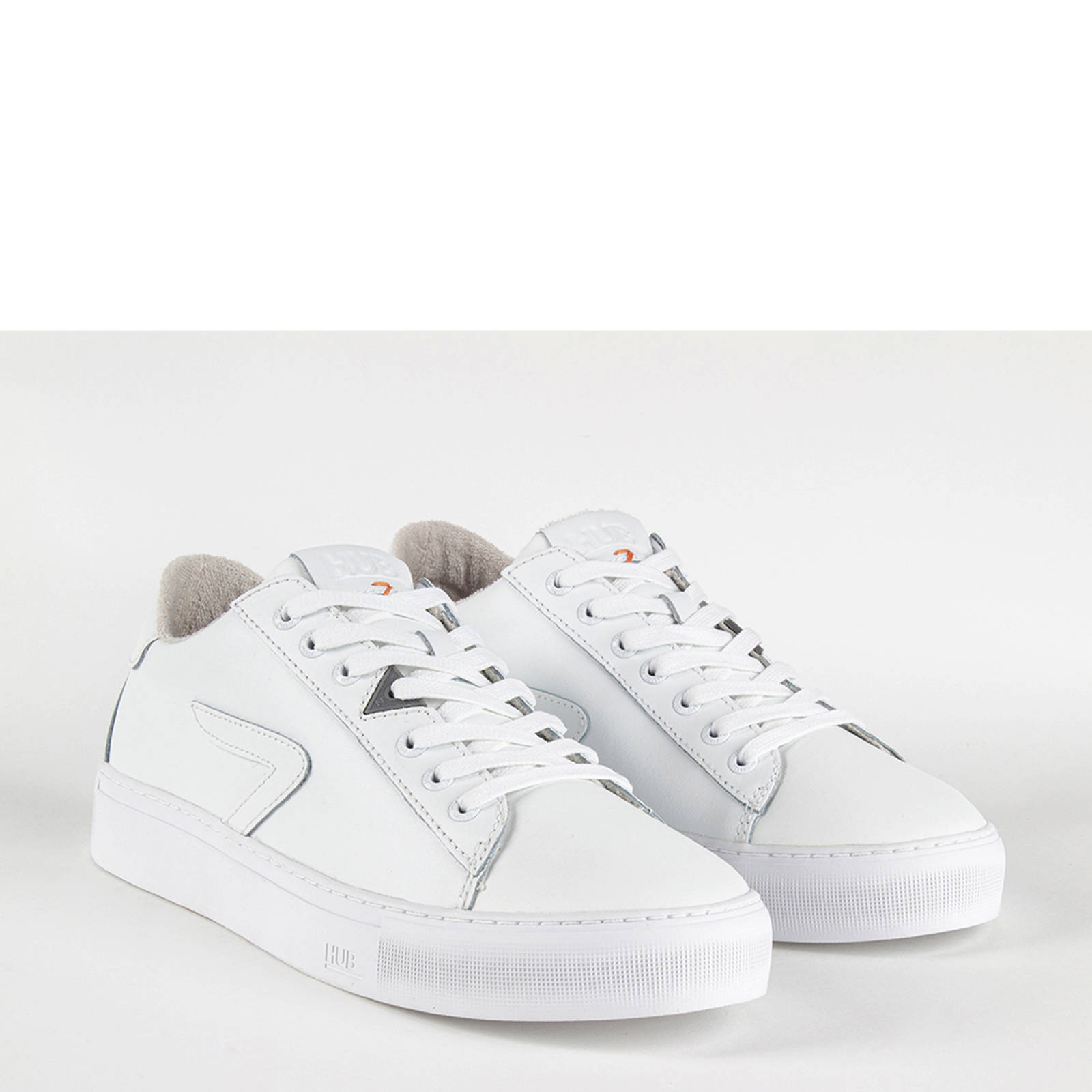 HUB HOOK CS Z-STITCH leren sneakers wit | wehkamp
